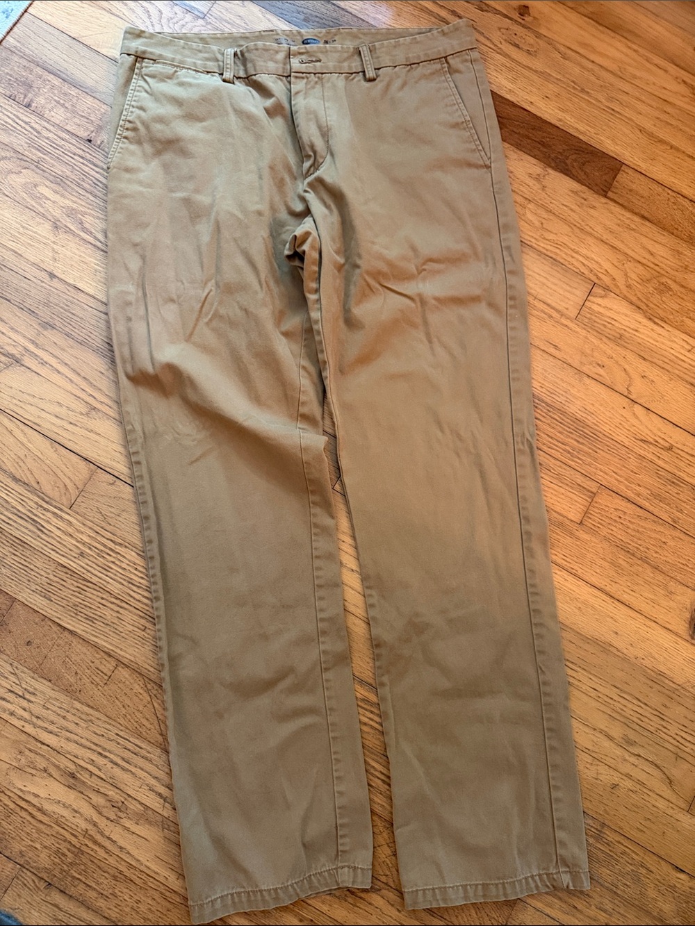 Old Navy Men's Khaki Straight-Leg Cotton Pants 36x34